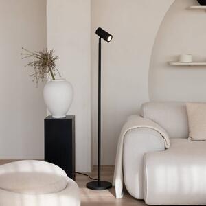 GOOD & MOJO stojaca lampa Java, čierna, 141 cm, bambus, GU10, Čierna, Obývacia izba / jedáleň, Bambus, Dizajn, Stolová lampa
