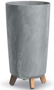 Plastový kvetináč na nožičkách DGTL240E 23,9 cm - sivý betón