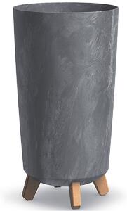 Plastový kvetináč na nožičkách DGTL240E 23,9 cm - marengo
