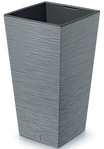 Vysoký plastový kvetináč DFSH400 39,5 cm - sivý betón
