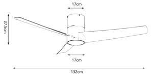 ZEVENTI - LED stropný ventilátor BARROSA LED/18W/230V Wi-Fi Tuya + diaľkový ovládač
