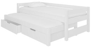 Detská posteľ s prístelkou Filis 90x200 cm - biela
