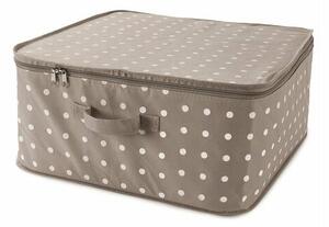 Compactor Textilný úložný box so zipsom Rivoli, 46 x 46 x 20,5 cm, hnedá
