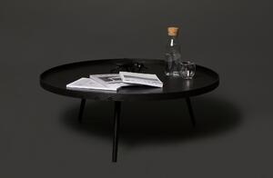 MUZZA Konferenčný stolík mesa xxl ø 100 x 36 cm čierny