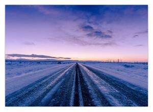 Obraz cesty v zime (70x50 cm)