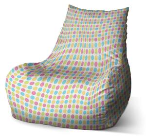 Sablio Sedací vak Bean Veselé Farebné bodky - 60 x 70 x 70 cm