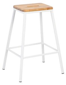 MUZZA Barová stolička vanyl 67 cm biela