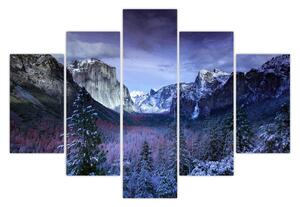 Obraz zimnej horskej krajiny (150x105 cm)