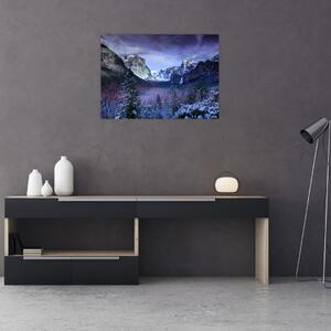 Obraz zimnej horskej krajiny (70x50 cm)