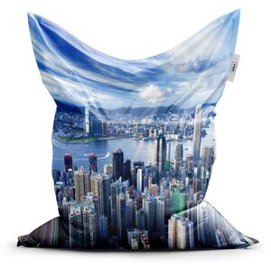 Sablio Sedací vak Mesto s mrakodrapmi - 150x100 cm