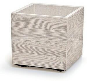 Kvetináč MADERA SQUARE ECO WOOD 38,5 cm , bielyECO, L