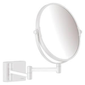 Kozmetické zrkadielko Hansgrohe AddStoris sklopné vo farbe matná biela 41791700