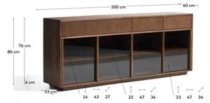 HELVINE WALNUT HIGH komoda