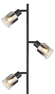 GLOBO 54308S HUBERTUS stojacia lampaV1540mm 3xE14 matná čierna, dymová