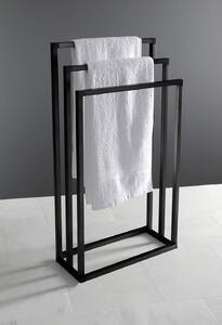 Tutumi, 3-ramenný kovový stojan na uteráky 600x260x1000 mm 391840, čierna matná, HOM-01003