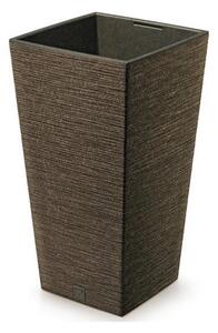 Kvetináč FURU SQUARE ECO WOOD s vložkou 30 c m,tmavohnedý