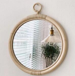 Dekorstudio Okrúhle bambusové zrkadlo Boho 40cm