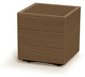 Kvetináč MADERA SQUARE ECO WOOD 38,5 cm , hnedý