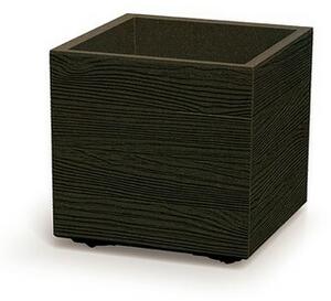 Kvetináč MADERA SQUARE ECO WOOD 38,5 cm ,tmavohnedý