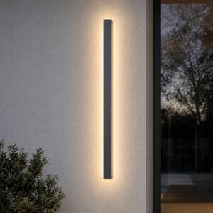Lucande LED nástenné svetlo Lengo, 100 cm, antracitová, smer svetla hore/dole,, Čierna, Hliník, Moderný, Nástenné svietidlo