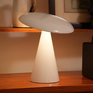 Stolová LED lampa Beacon s a akumulátorom, Kinoko, biela, 27 cm,, Biela / opálová, Obývacia izba / jedáleň, Plast, Moderný, Stojacie svietidlo