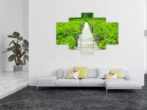 Obraz - drevený chodník (150x105 cm)