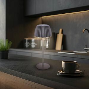 LED stolová lampa Brilo unplugged Riffle, 36 cm, antracitová