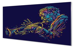 Obraz na skle trumpet muž 140x70 cm 2 Prívesky