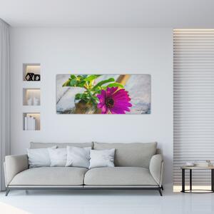 Obraz rezanej kvetiny (120x50 cm)