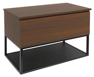 Kúpeľňová skrinka s krycou doskou SAT B-Way 99x57x45 cm orech mat BWAY100NUTDF
