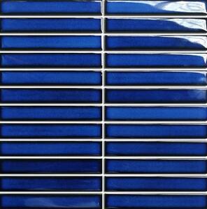 Keramická mozaika Premium Mosaic Kit Kat deep blue 30x30 cm lesk MOSKK2DBL
