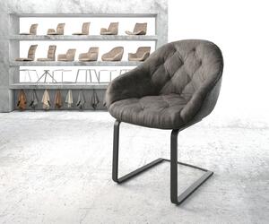 DELIFE Křeslo Gaio-Flex Anthracite Vintage Cantilever Flat Černá