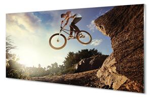 Obraz na skle Horský bicykel oblohy oblačno 100x50 cm 2 Prívesky