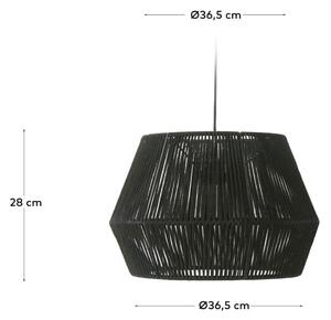 MUZZA Bavlnené stropné tienidlo Soraia Ø 36,5 cm čierne