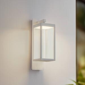 Lucande LED vonkajšie nástenné svietidlo Ferdinand, biele, kov, 38 cm