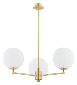 Argon 6307 - Luster na tyči PALOMA 3xE14/7W/230V zlatá/biela