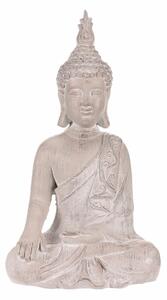 Dekorácia soška Budha sediaci, sivá, polyresin, 30 x 22 x 54 cm