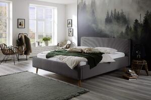 MUZZA Čalúnená posteľ taupe 180 x 200 cm menčester sivá