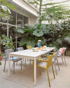 MUZZA Záhradný rozkladací stôl tana 180 (240) x 100 cm biely