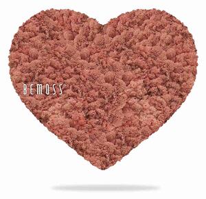 Machové SRDCE LIŠAJNÍK mono PINK - v375 x š440 mm