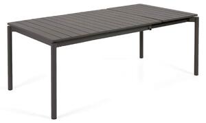 MUZZA Záhradný rozkladací stôl tana 140 (200) x 90 cm čierny