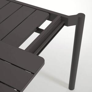MUZZA Záhradný rozkladací stôl tana 180 (240) x 100 cm čierny