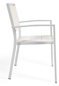 MUZZA Záhradná stolička siley biela