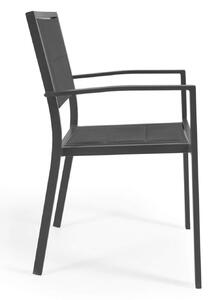 MUZZA Záhradná stolička siley čierna