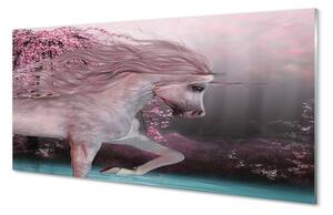 Sklenený obraz Unicorn stromy jazero 100x50 cm 2 Prívesky