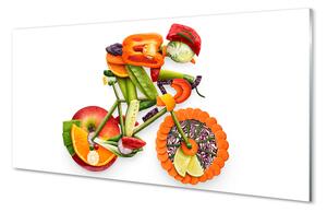 Obraz plexi Muž, usporiadané so zeleninou 140x70 cm 2 Prívesky
