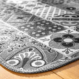 Žakárový koberec s motívom dlaždičiek sivá 50x90cm