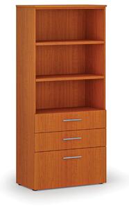 Kancelárska skriňa s kombinovanými zásuvkami PRIMO WOOD, 800 x 420 x 1781 mm, čerešňa
