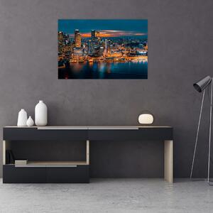 Obraz nočného mesta (90x60 cm)