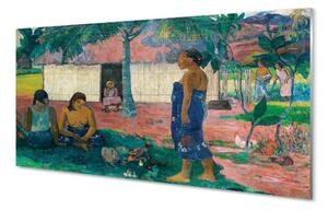 Obraz na skle African Art Village 100x50 cm 4 Prívesky
